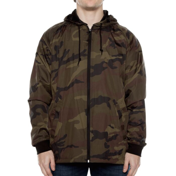 Unisex Nylon Full Zip Hooded Jacket Thumbnail