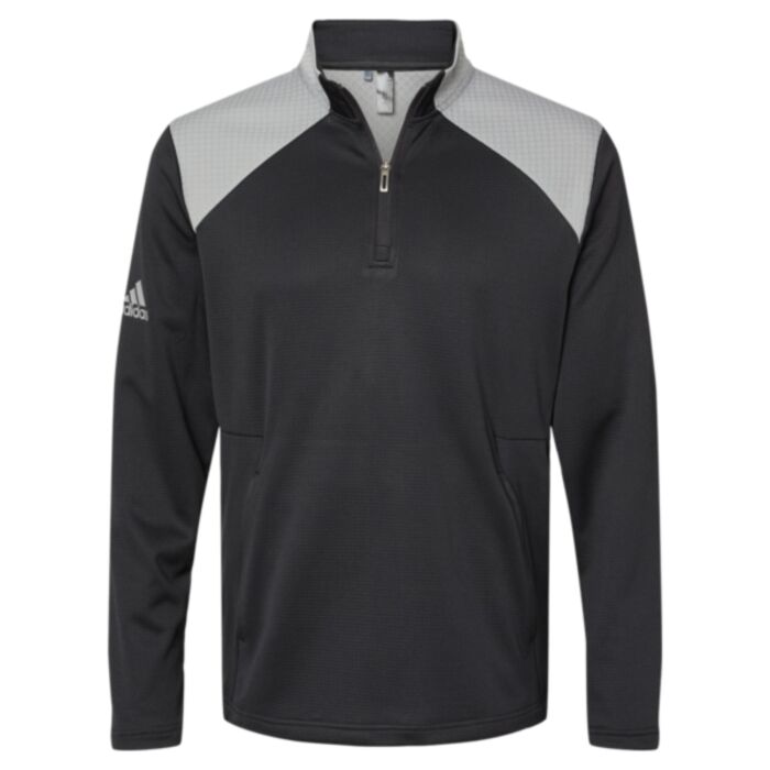 Men's Textured Mixed Media Quarter-Zip Pullover Thumbnail
