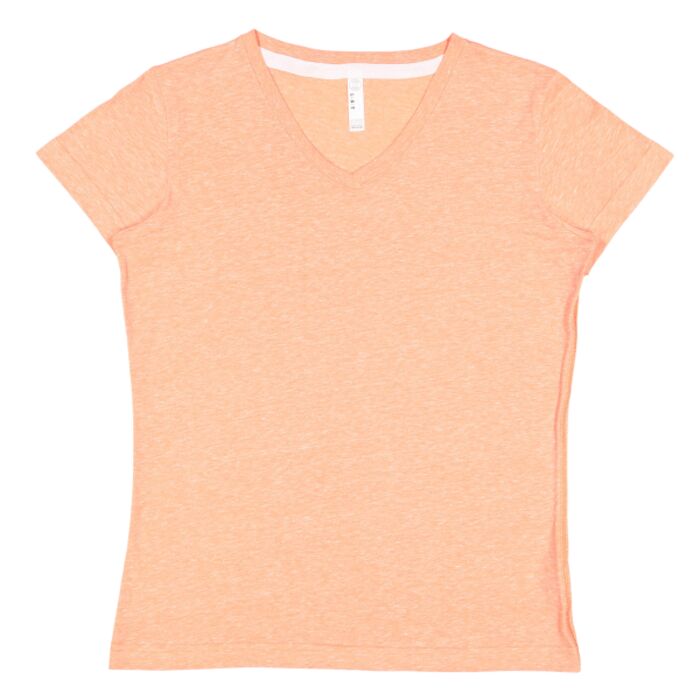 Ladies' V-Neck Harborside Melange Jersey T-Shirt Thumbnail