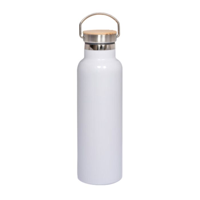 20oz Vacuum Insulated Water Bottle With Bamboo Lid Thumbnail