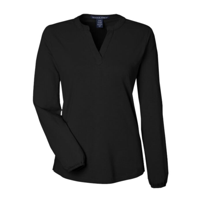 Ladies' Raleigh Half-Placket Knit Top Thumbnail