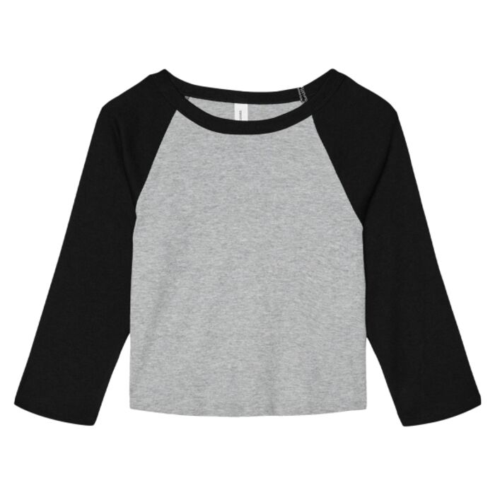 Women's Micro Rib 3/4 Raglan Baby Tee Thumbnail