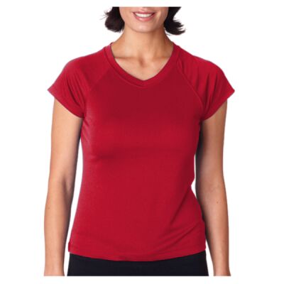 Ladies’ Double Dry&reg; Interlock V-Neck T-Shirt Thumbnail