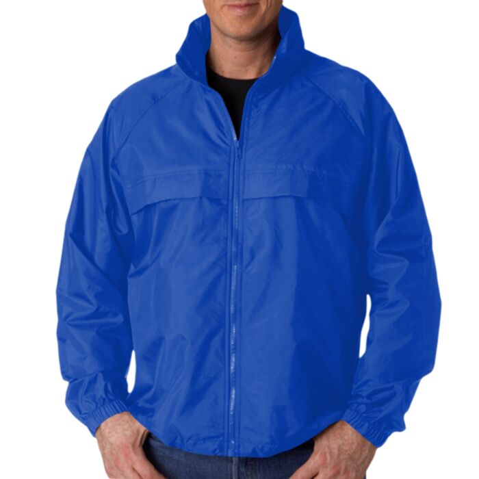 UltraClub Adult Full-Zip Hooded Pack-Away Jacket Thumbnail