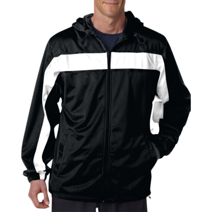 Adult Brushed Tricot Hooded Jacket Thumbnail