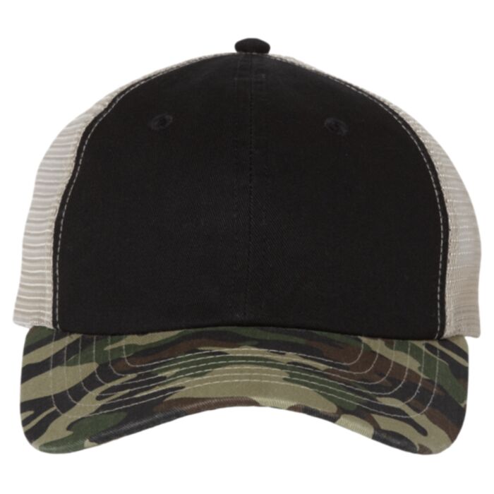 Contrast-Stitch Mesh-Back Cap Thumbnail