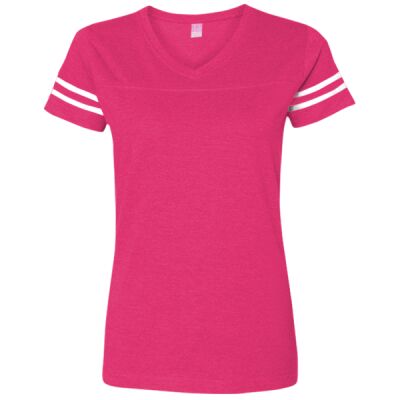 LA T Ladies' Fine Jersey Football Tee Thumbnail