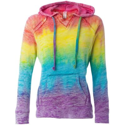 Girls’ Courtney Burnout V-Notch Hooded Fleece Thumbnail