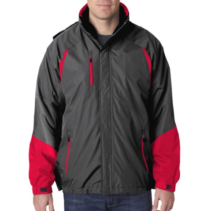 UltraClub Adult Color Block 3-in-1 Systems Hooded Jacket Thumbnail