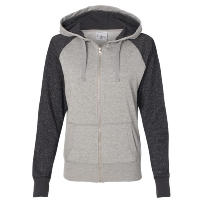 Women’s Glitter French Terry Full-Zip Hooded Sweatshirt Thumbnail