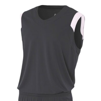 Youth Moisture Management V-neck Muscle Thumbnail