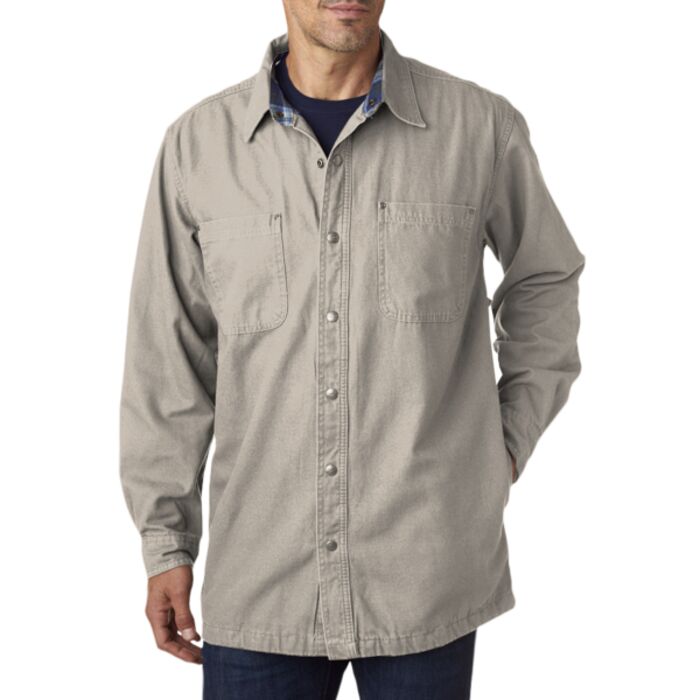Men's Canvas Shirt Jacket with Flannel Lining Thumbnail