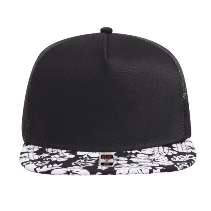 OTTO CAP "OTTO SNAP" 5 Panel Mid Profile Mesh Back Trucker Snapback Hat Thumbnail
