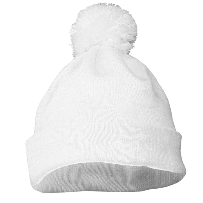 Two Layer Acrylic Knit Pom Beanie Thumbnail