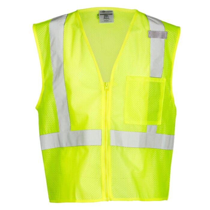Unisex Single Pocket Zipper Mesh Vest Thumbnail