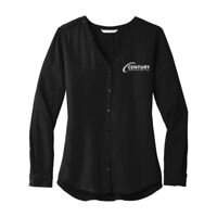 Ladies Long Sleeve Button Front Blouse Thumbnail