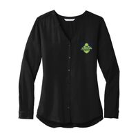 Ladies Long Sleeve Button Front Blouse Thumbnail