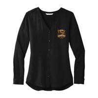 Ladies Long Sleeve Button Front Blouse Thumbnail