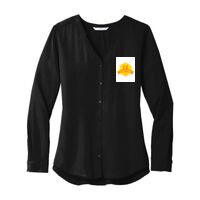 Ladies Long Sleeve Button Front Blouse Thumbnail