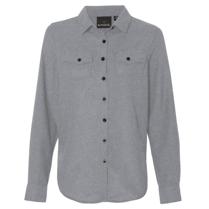 Ladies' Solid Flannel Shirt Thumbnail