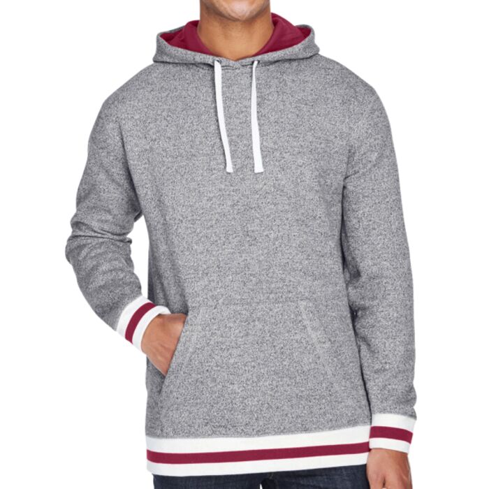 Adult Peppered Fleece Lapover Hooded Sweatshirt Thumbnail