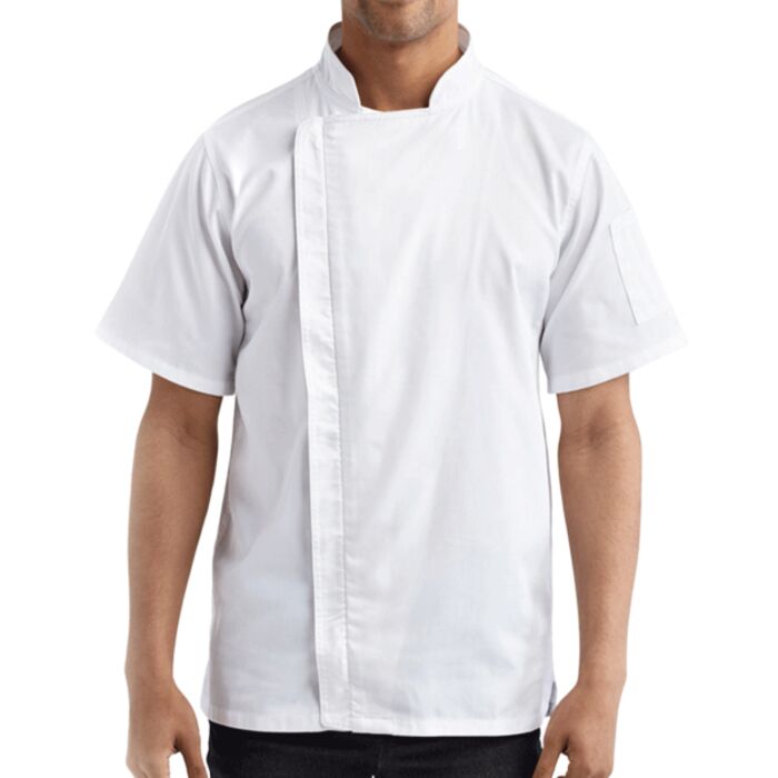 Unisex Zip-Close Short Sleeve Chef's Coat Thumbnail