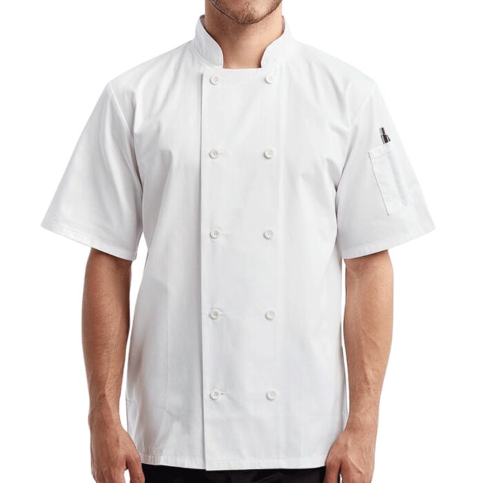 Unisex Short-Sleeve Recycled Chef's Coat Thumbnail
