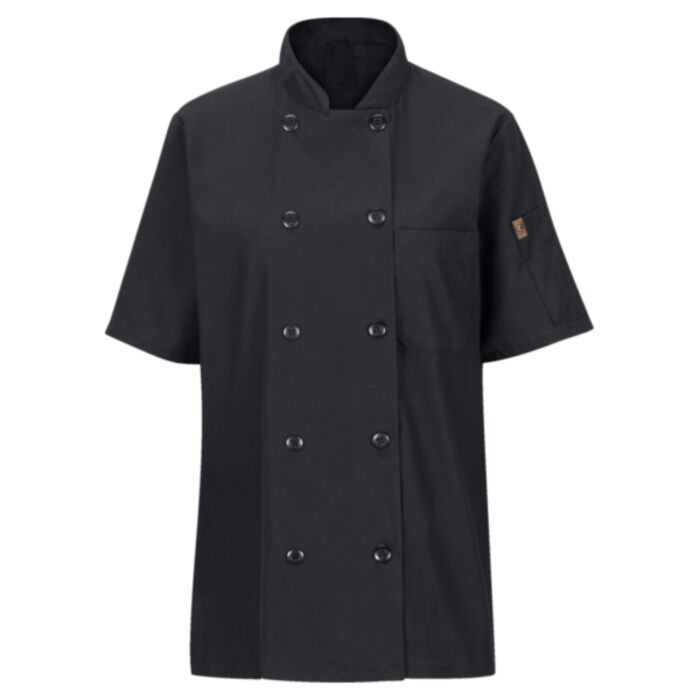 Women's Mimix™ Short Sleeve Chef Coat with OilBlok Thumbnail