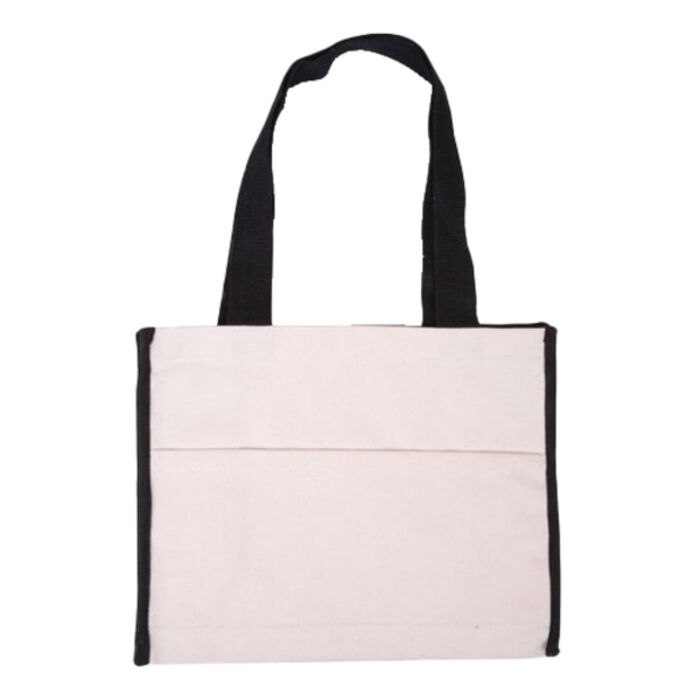 Cotton Gusset Accent Box Tote Bag Thumbnail