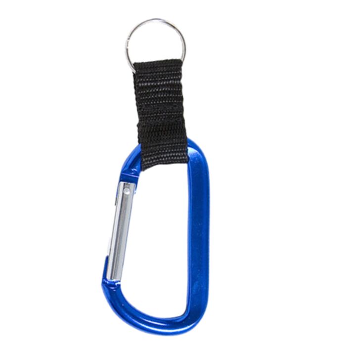 Carabiner With Strap And Split Ring Keychain Thumbnail