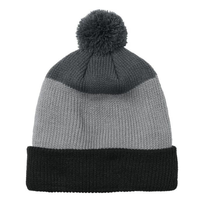 Cozy Striped Pom Beanie Thumbnail