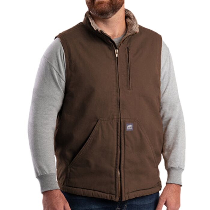 Men's Heartland Sherpa-Lined Washed Duck Vest Thumbnail