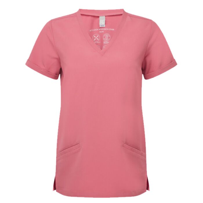 Ladies' Invincible V-Neck Stretch Scrub Top Thumbnail