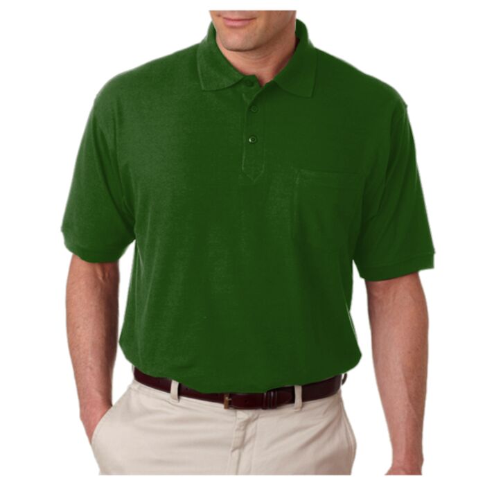 UltraClub Adult Whisper Piqué Polo with Pocket Thumbnail