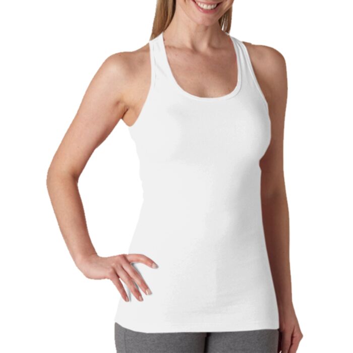+CANVAS Ladies' Sheer Mini Rib Racerback Tank Thumbnail