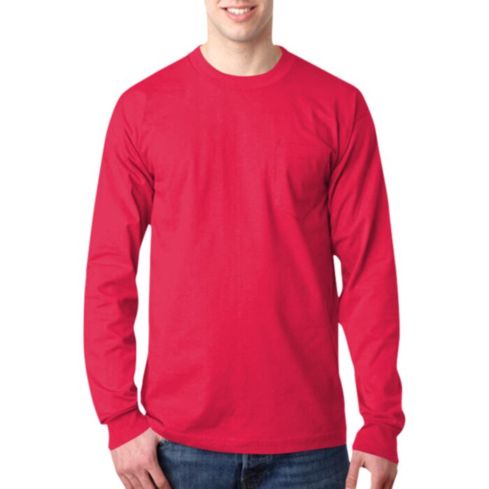 Adult Long-Sleeve Tee with Pocket Thumbnail