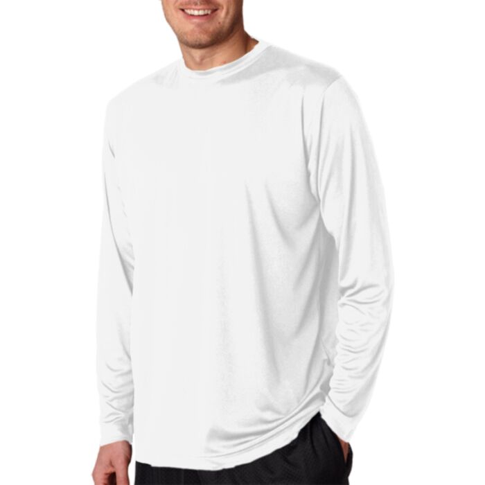 UltraClub® Adult Cool & Dry Sport Long-Sleeve Performance Interlock Tee Thumbnail