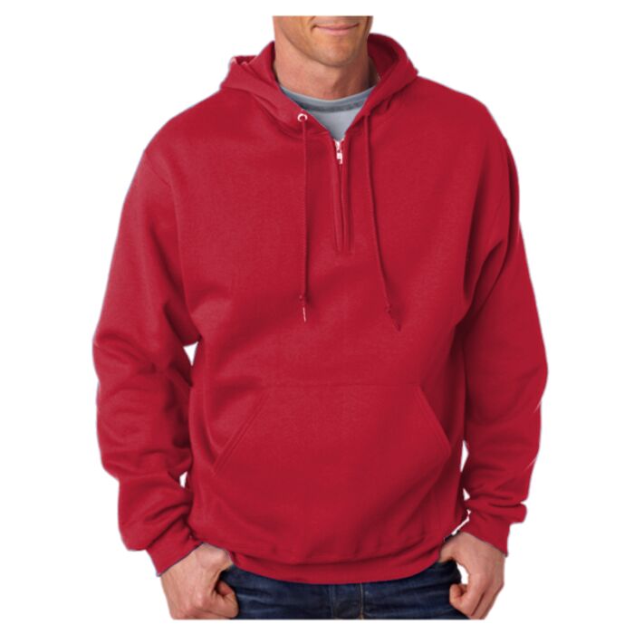 Adult NuBlend® 1/4-Zip Hooded Sweatshirt Thumbnail