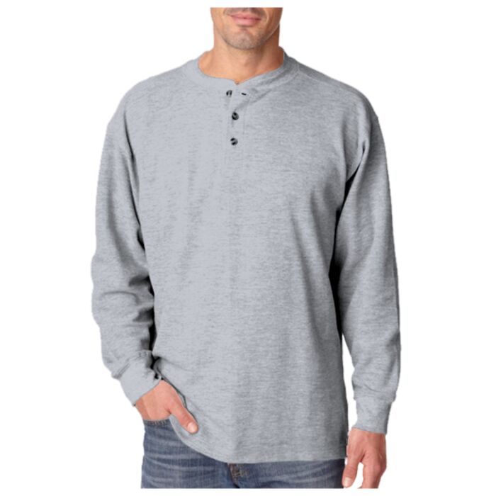 UltraClub Adult Mini Thermal Henley Thumbnail