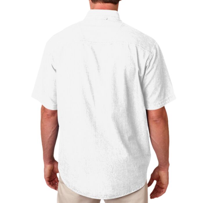 C UltraClub Adult Cypress Colors Short-Sleeve Woven with Pocket Thumbnail