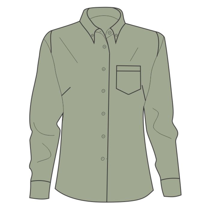 Ladies' Long-Sleeve Blended Pinpoint Thumbnail