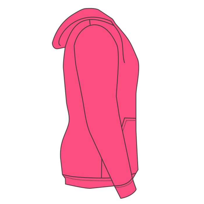 J.America Ladies' Brushed V-Neck Hooded Fleece Thumbnail