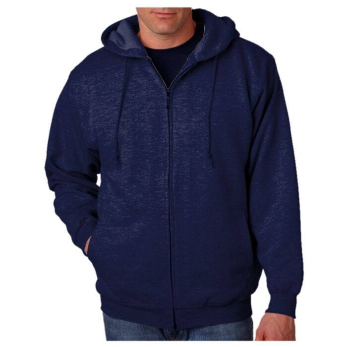 UltraClub Adult Sherpa-Lined Full-Zip Hooded Fleece Thumbnail