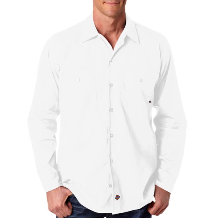 Adult Long-Sleeve Industrial Poplin Work Shirt Thumbnail