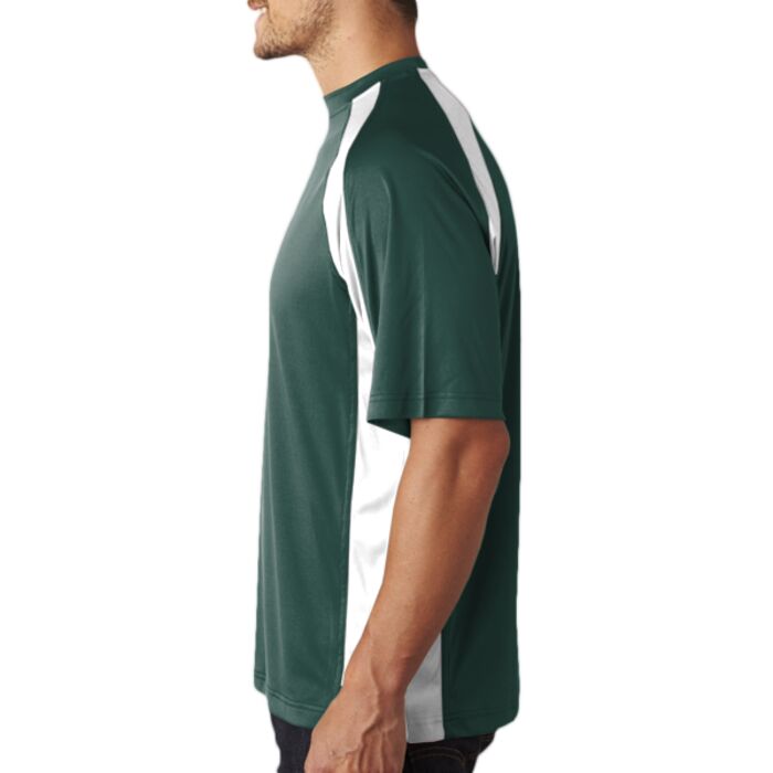 UltraClub® Adult Cool & Dry Sport 2-Tone Performance Interlock Tee Thumbnail