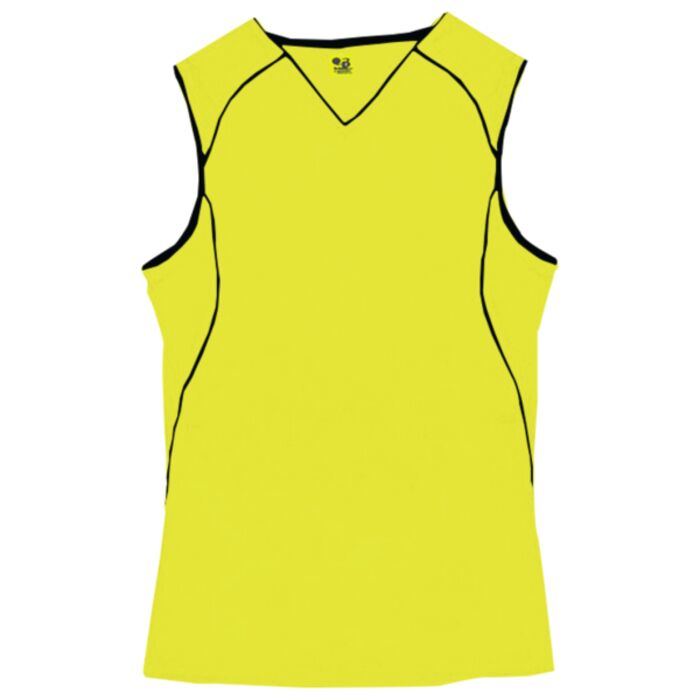 B-Core Ladies "Curve" Contrast Piping Athletic Jersey Thumbnail