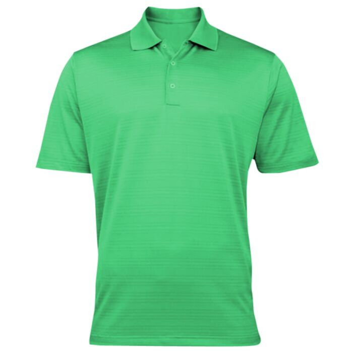 UltraClub&reg; Men's Cool & Dry Jacquard Stripe Polo Thumbnail