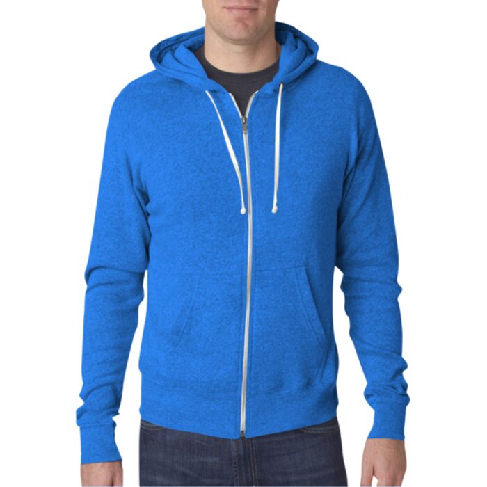J.America Adult Tri-Blend Full-Zip Hooded Fleece Thumbnail