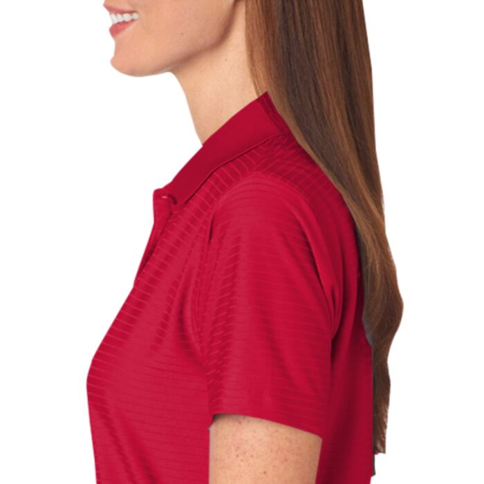 UltraClub&reg; Ladies' Cool & Dry Elite Tonal Stripe Performance Polo Thumbnail