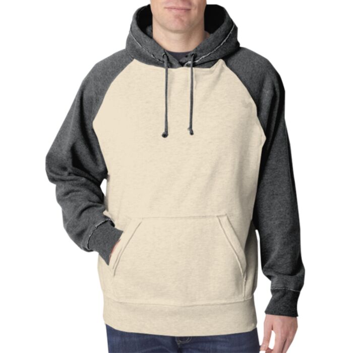 J.America Adult Vintage Heather Hooded Fleece Thumbnail